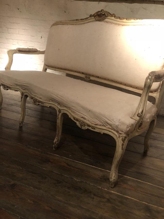 Banquette NapIII shabby chic 