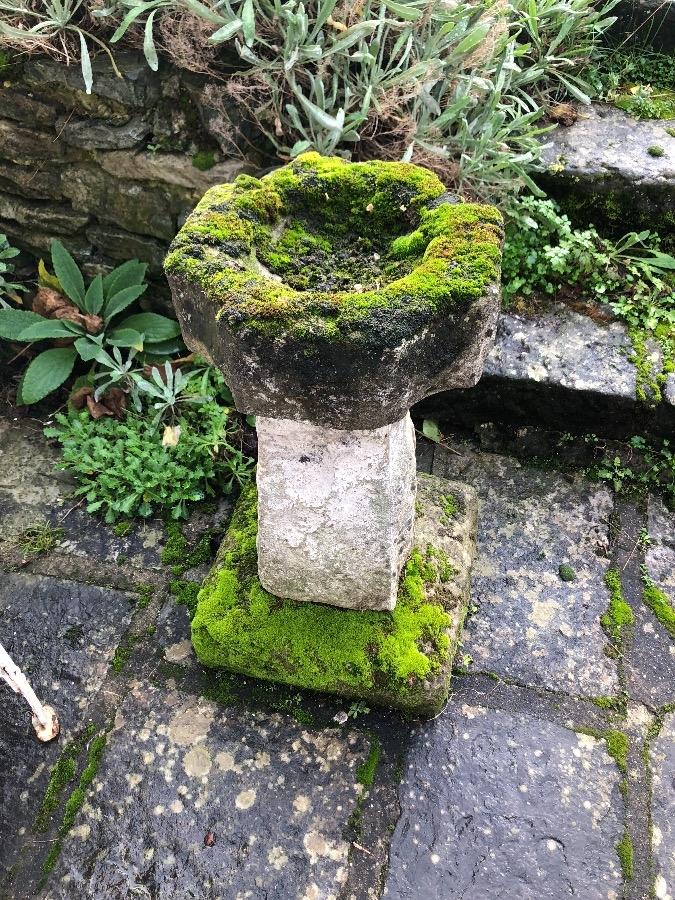 Birdbath in concrete with beautifull patine