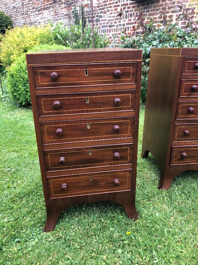 Pair of victorian chest of drawers . Very nice quality.