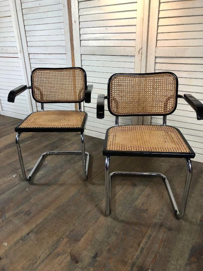 Paire de chaises S64 modèle CESCA par Marcel BREUER 