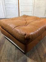 Pouf AMANTA en cuir cognac by BELLINI