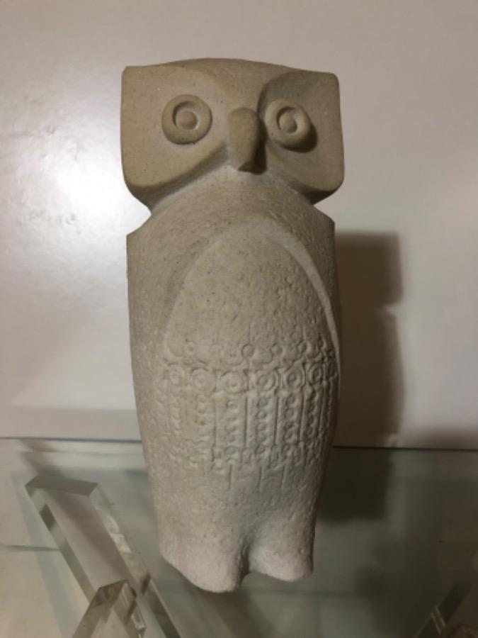 Sculpture HIBOU en pierre STONE ART 