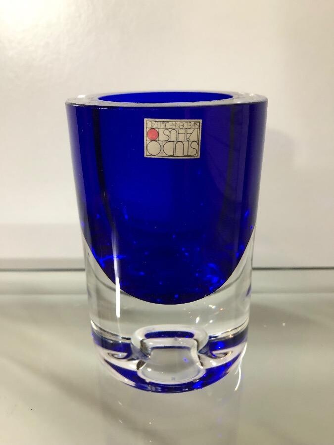 Vase bleu cobalt / Sweden / STUDIO AHUS